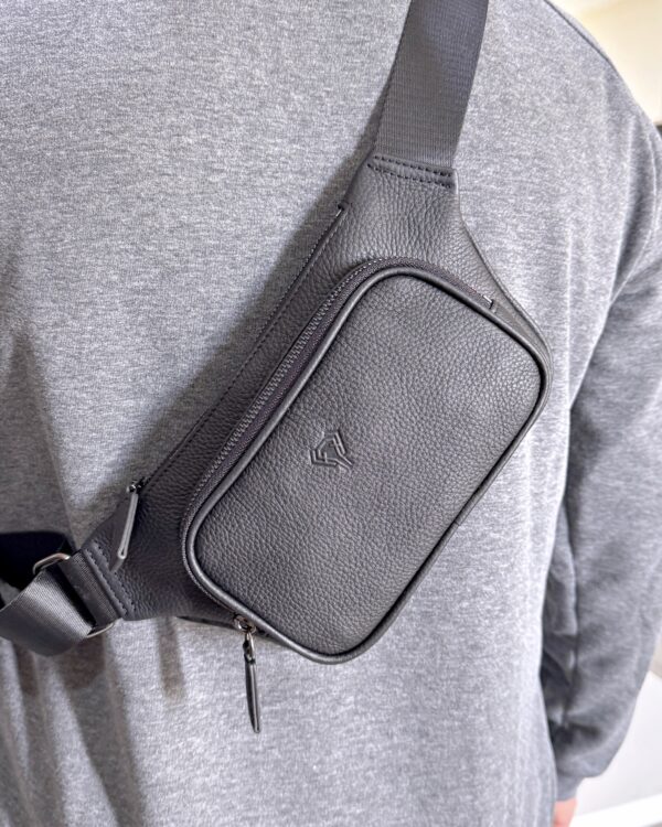 Hakiki Deri Çapraz Çanta Cross Body Çanta - Siyah - 2085