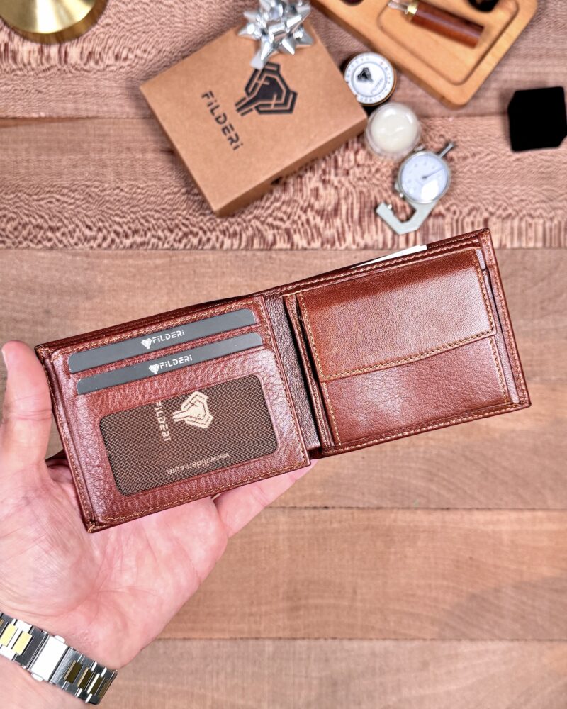 Erkek Cüzdan Bozuk Paralı – Hakiki Deri Arsel Taba | 2147